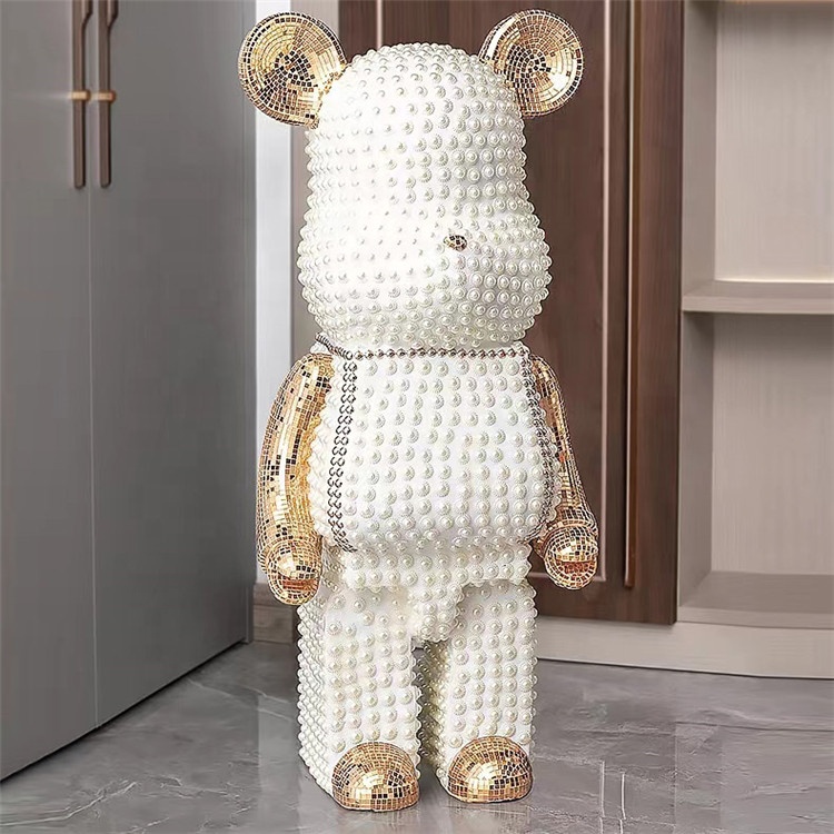 Bearbrick 1000% жемчужное моделирование 50 см 80 см высокая Копилка орнамент изысканный Универсальный роскошный орнамент из смолы Bearbrick