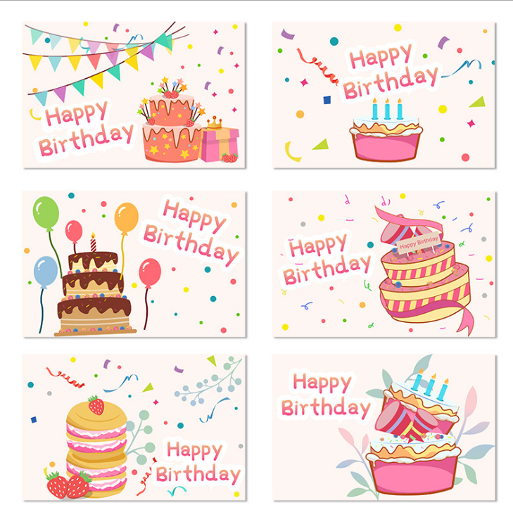 Wholesale Custom Funny Assorted Greeting Cards  Printing Happy Birthday Card with Envelopes