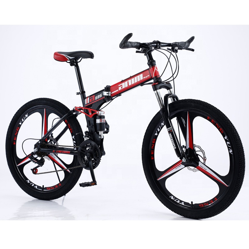 China Custom 26 Inch Folding Front Suspension Bicycle Cycling MTB Mountain Sports Cycle For Man