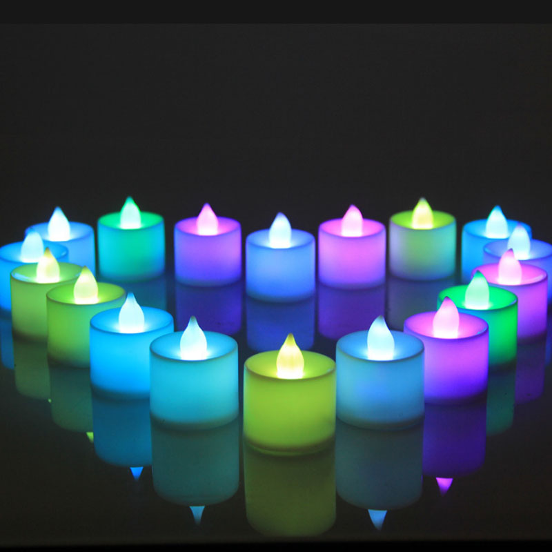 Home Decoration Tealight Yellow Flicker Floating Flameless LED Tea Light Electronic Candles