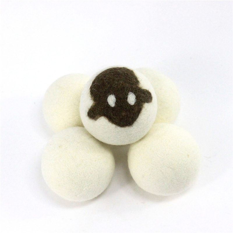 reusable wool laundry balls 100% wool felt drying felt soft balls for washing machine