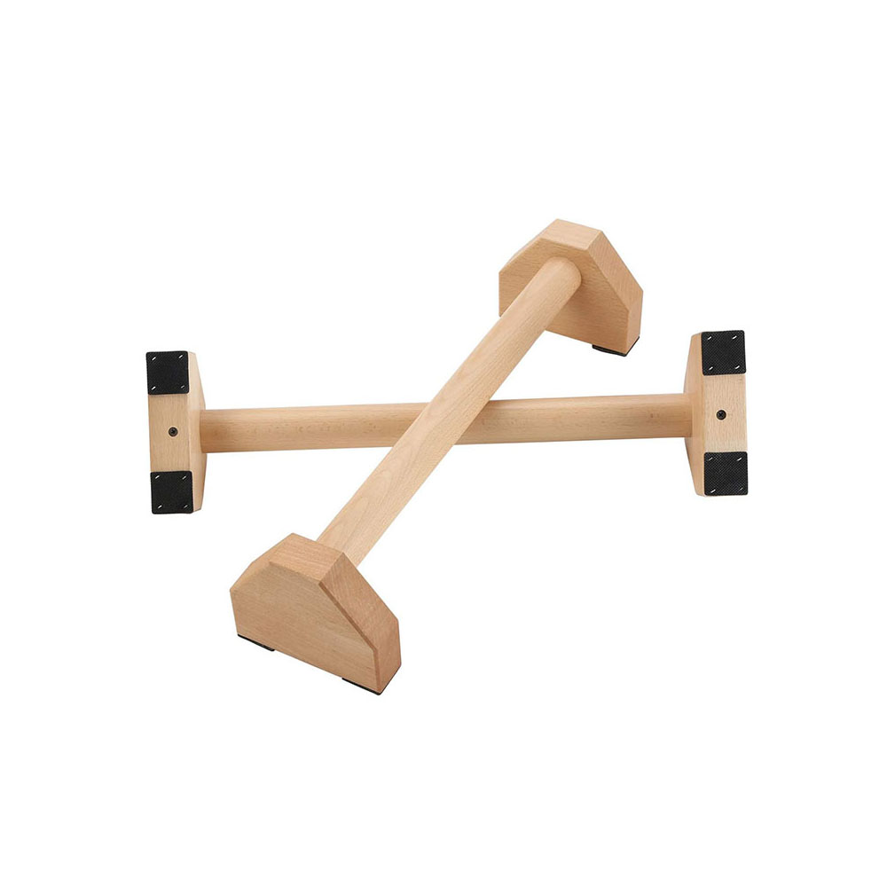 ELEC Street Fitness Wooden Push-Up Stand Wooden Single Parallel Bars Inverted Stand Exercise Push-Up Stand