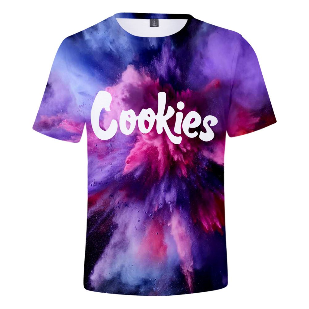 New Cookies-Colorful 3D Digital Printing Summer Fashion Short Sleeve Cookies T-Shirt