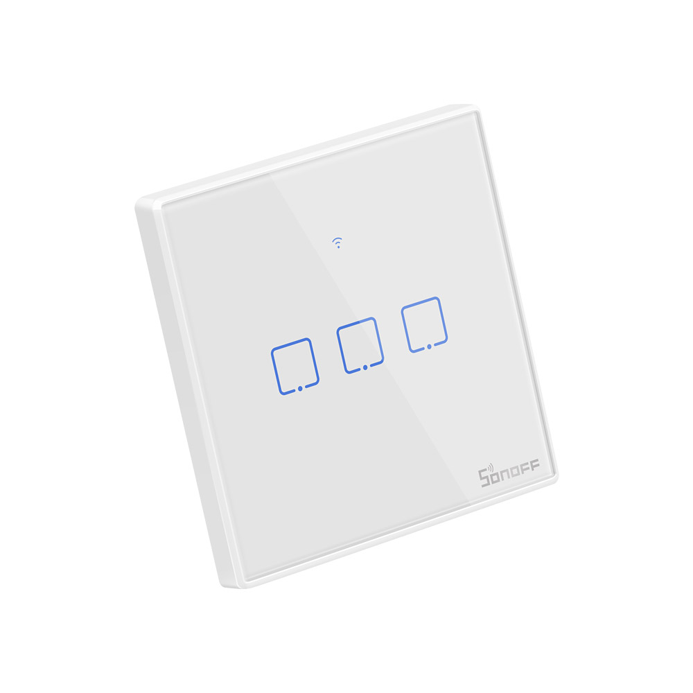 SONOFF T2UK 3C TX 3 Gang Wi-Fi Сенсорная панель R emote настенное управление через приложение, таймерный выключатель (Великобритания)