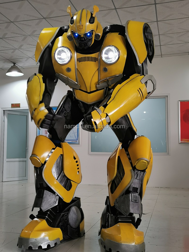 Life Size Realistic Yellow Armor Robot Suits Costume