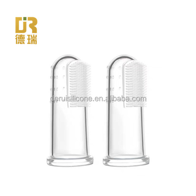 Wholesale Food Grade Infant Silicone Finger Toothbrush For Babies & Silicone Finger Teeth Brush
