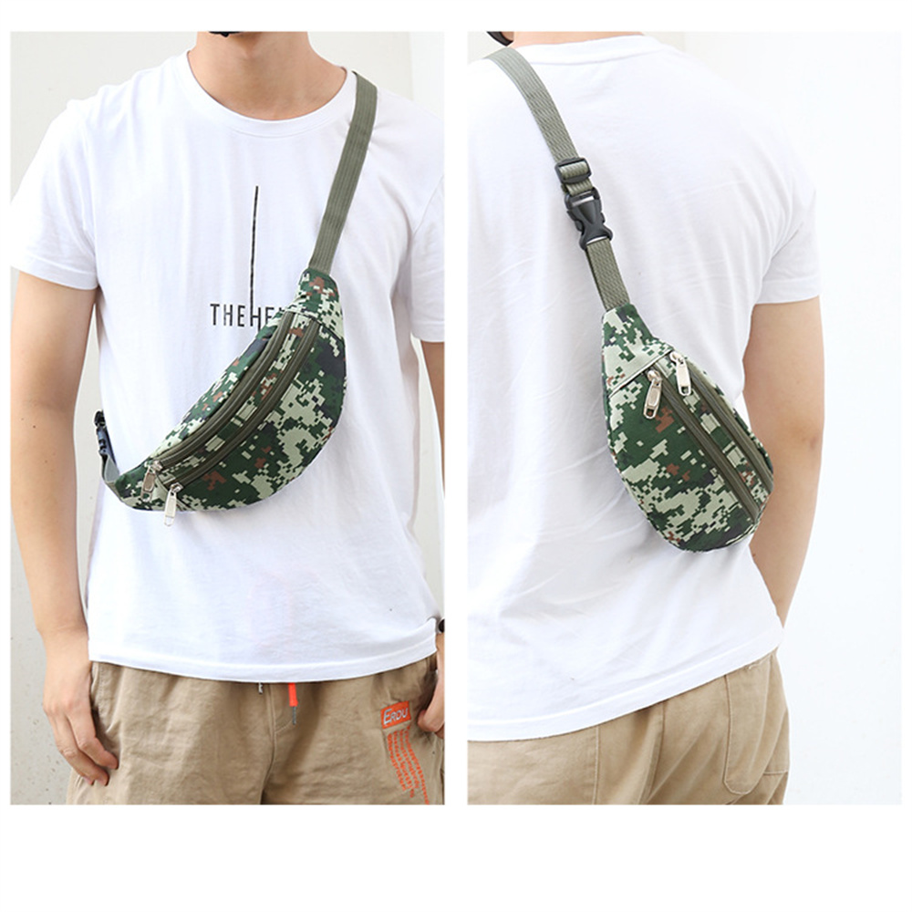 Amiqi High Quality polyester Sports Waist Bag Men Military Tactical Waist Bag Camouflage Color fanny pack camouflage
