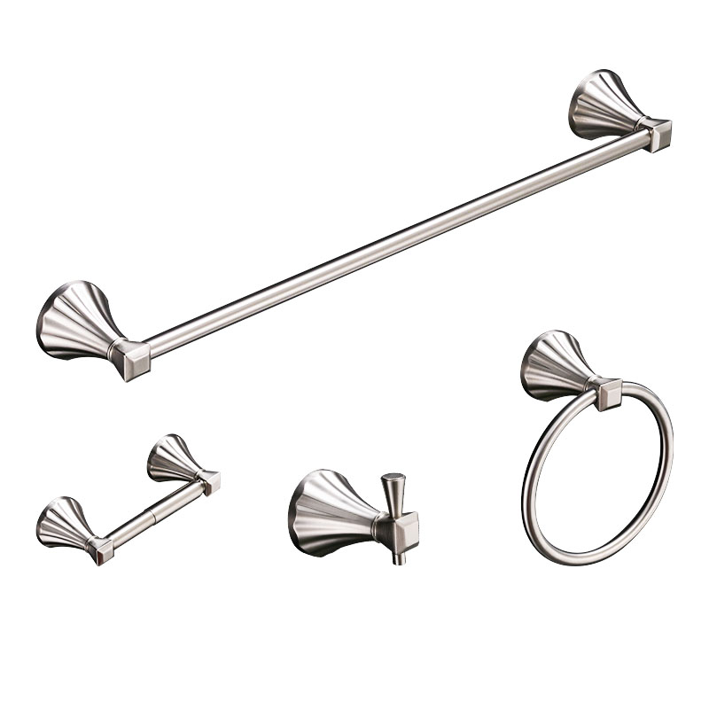 FLG Brushed nickel bathroom accessories 4 pieces set for hotel