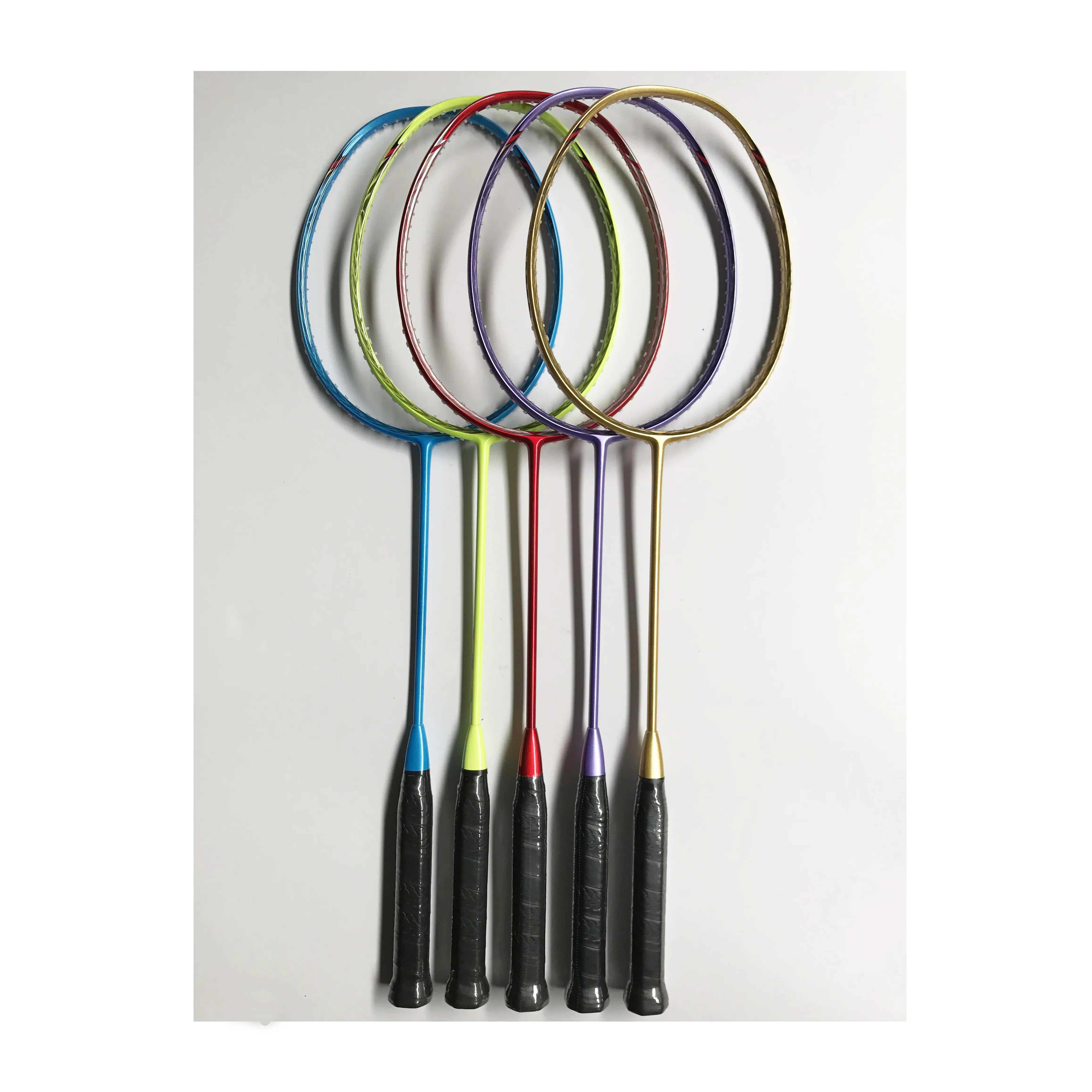 Wholesale high quality colors custom top Carbon aluminum badminton rackets with bag entry training amusement indoor gym