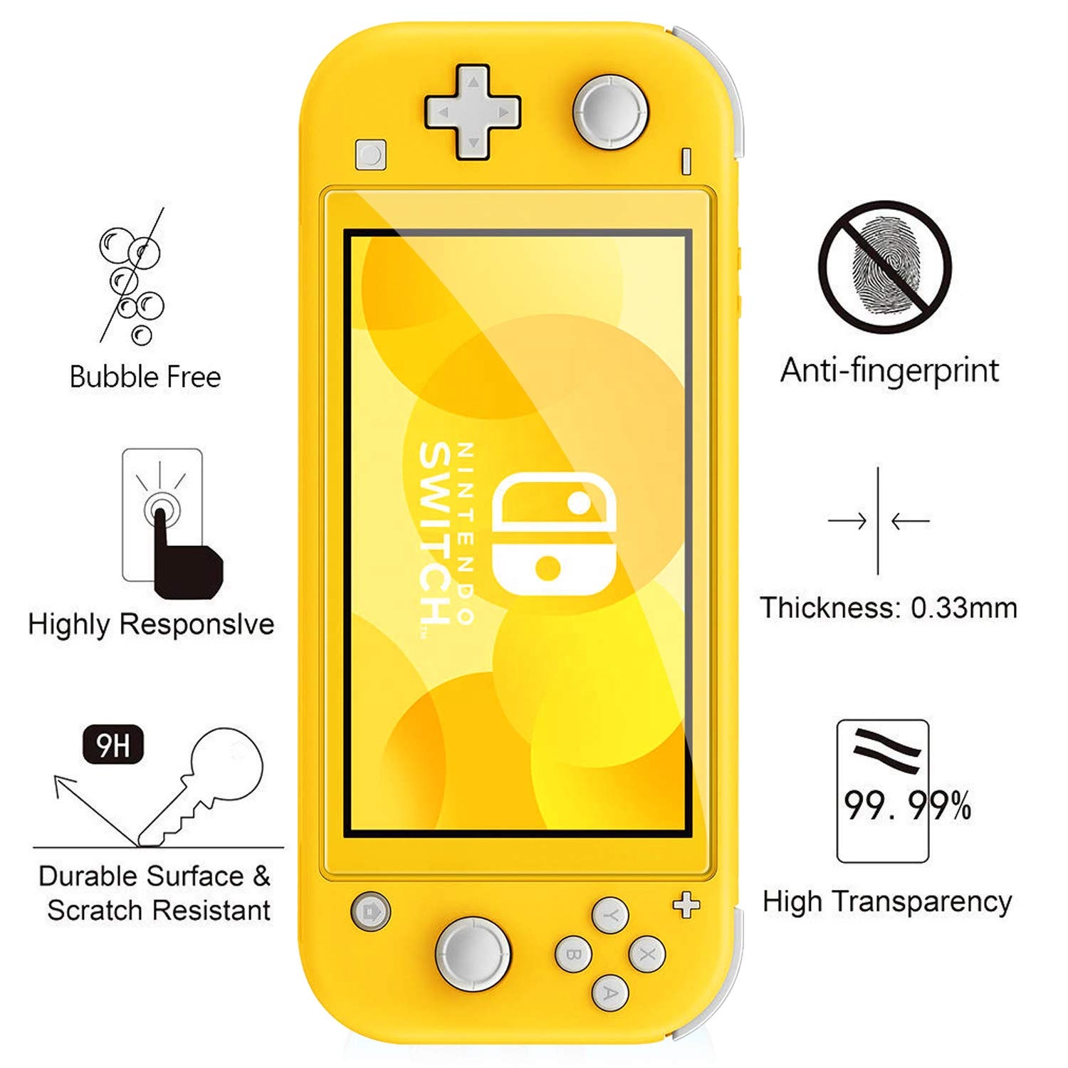 Для Nintendo Switch Lite протектор экрана стекло, для Nintendo Switch закаленное стекло экрана протектор для Nintendo Switch 2017