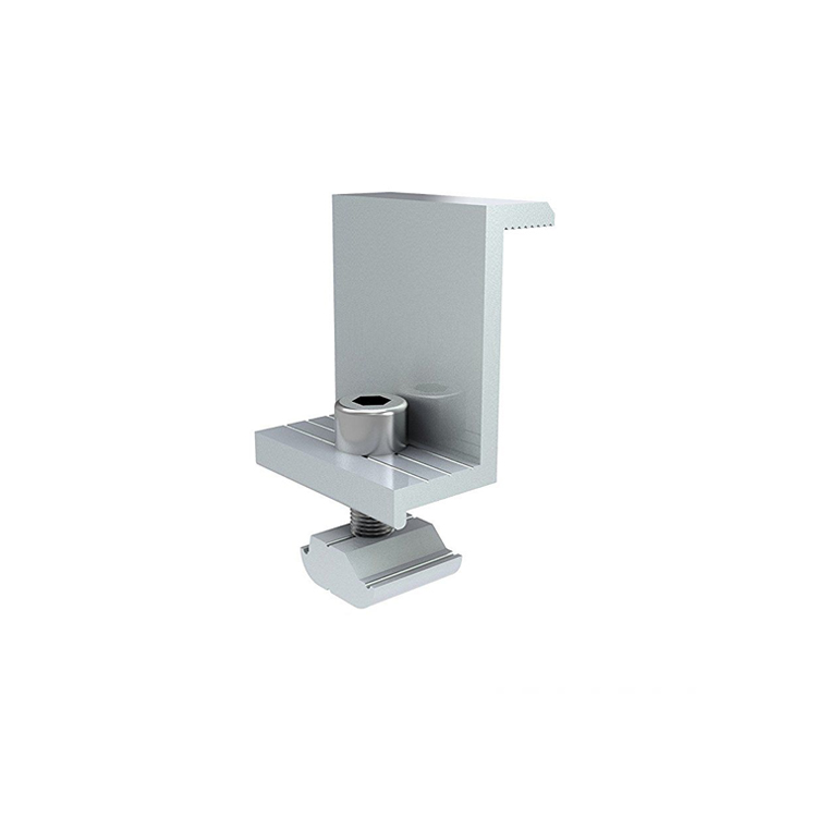 Clamp Adjustable Fixing Structure Bracket Aluminium Solar End Clamps For Solar Panel Mounting