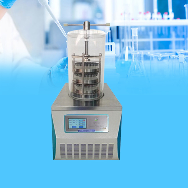Lab High Efficiency Vacuum Lyophilizer Laboratory Gland Type Freeze Dryer