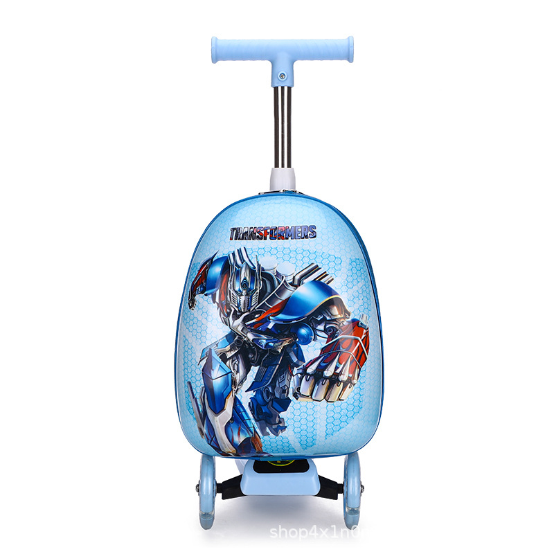 ABS 3 Wheel School Suitcase Luggage Bag Kick Foot Scooter Kids