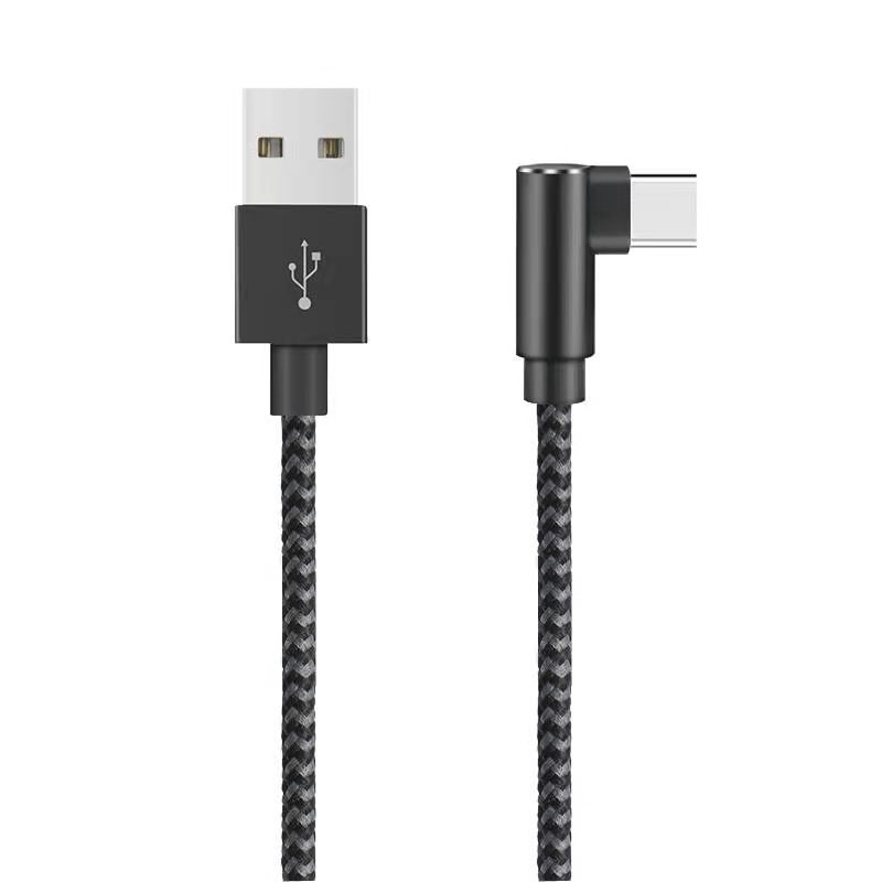 1 м, 2 м, 3 м, USB-кабель для передачи данных типа C, 90 градусов, прямоугольный зарядный кабель, оплетка для быстрой зарядки, кабель для телефонов, аксессуары