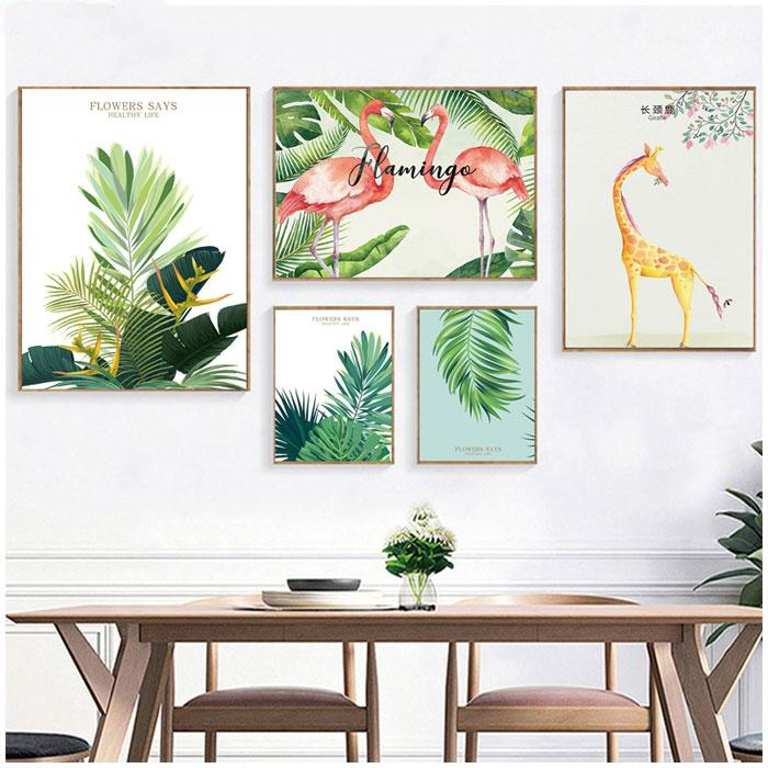 Living Room Decorative Landscape Picture Set Wall Art Combination Crystal Porcelain Nordic Abstract Painting
