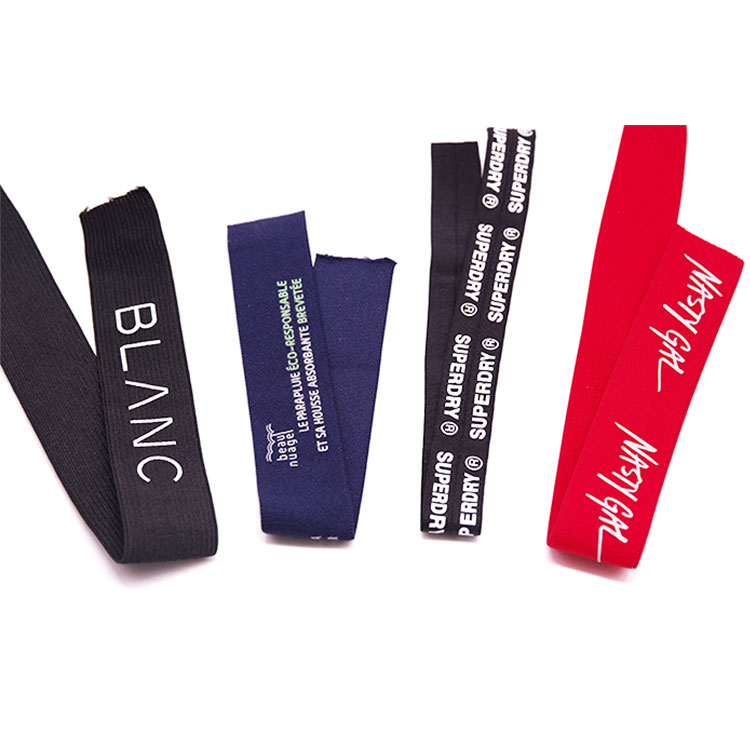 Soft High Tenacity Garment Screen Print Custom Woven Elastic Webbing Band Tape For Underwear