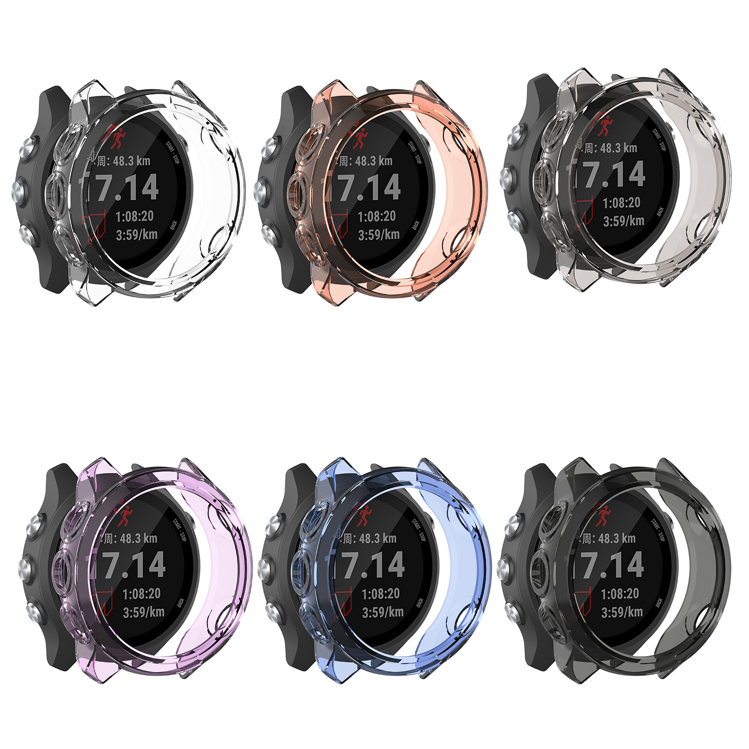 Для Garmin Forerunner 245 м 245 Половина крышка ТПУ чехол Защитная крышка смарт-часы защитный чехол с защитой от царапин аксессуары