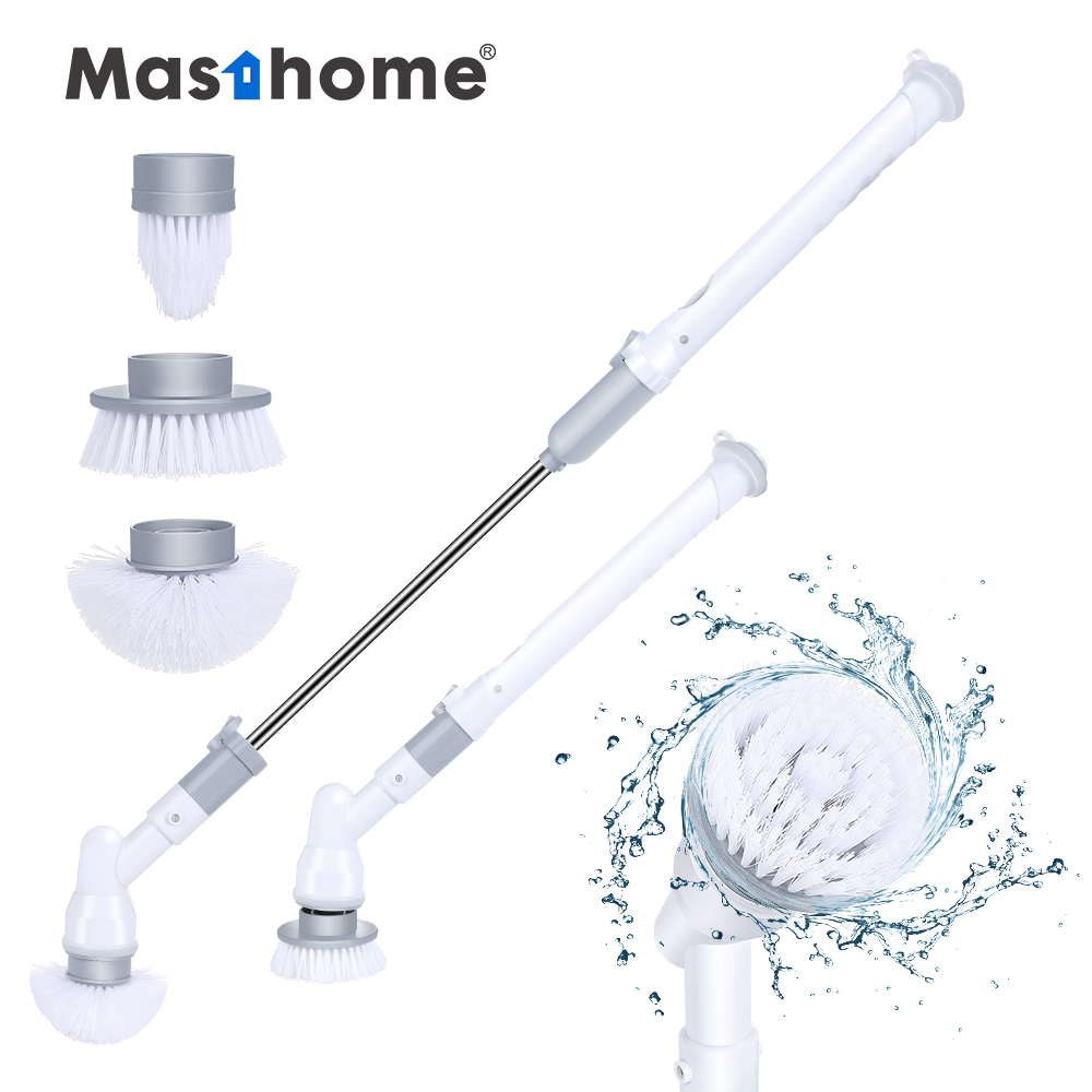 Скребок для кровли Masthome с длинной ручкой, перезаряжаемая электрическая щетка для чистки с 3 сменными насадками