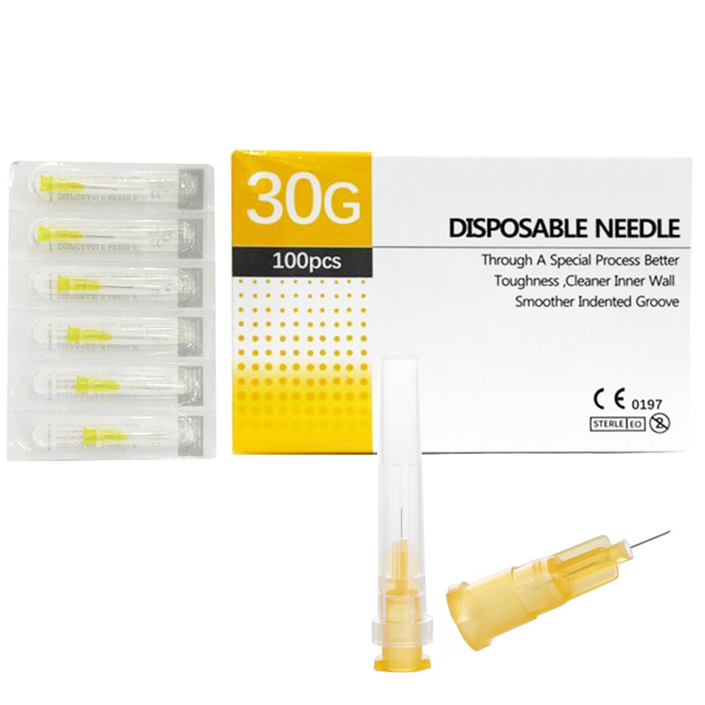 Premium 32G Disposable Mesotherapy Hypodermic Nano Injection Needles 100pcs Medical Consumables Sizes 30g 31g 33g 34g
