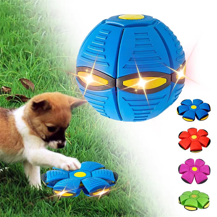 Dog Tooth Cleaning Training Interactive & Movement Pet Magic Flying Disc Ufo Outdoor Sports Interactive Chew Ball Pet Toy