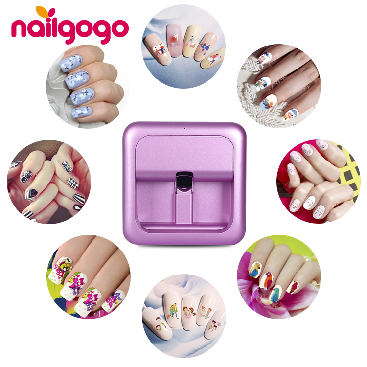 Nailgogo 3D Профессиональный автоматический цифровой смарт-принтер для ногтей мини-принтер для ногтей