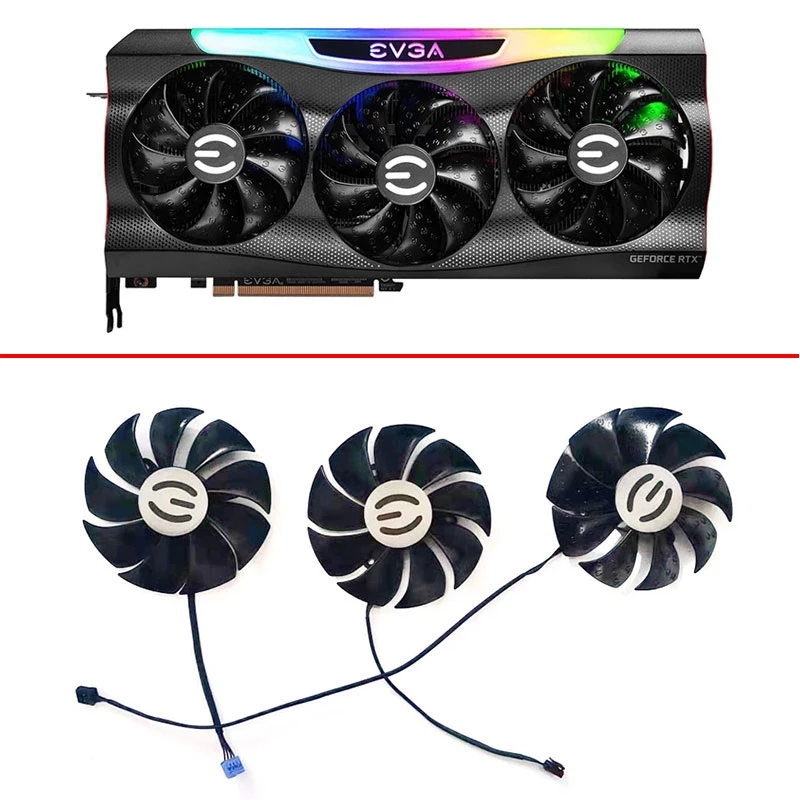 Вентилятор для игровой видеокарты Evga Rtx 3070 3080 Ti 3090 FTW3, сменный вентилятор PLD09220S12H 4PIN RTX 3080Ti 3090 3070 GPU, охлаждающий вентилятор