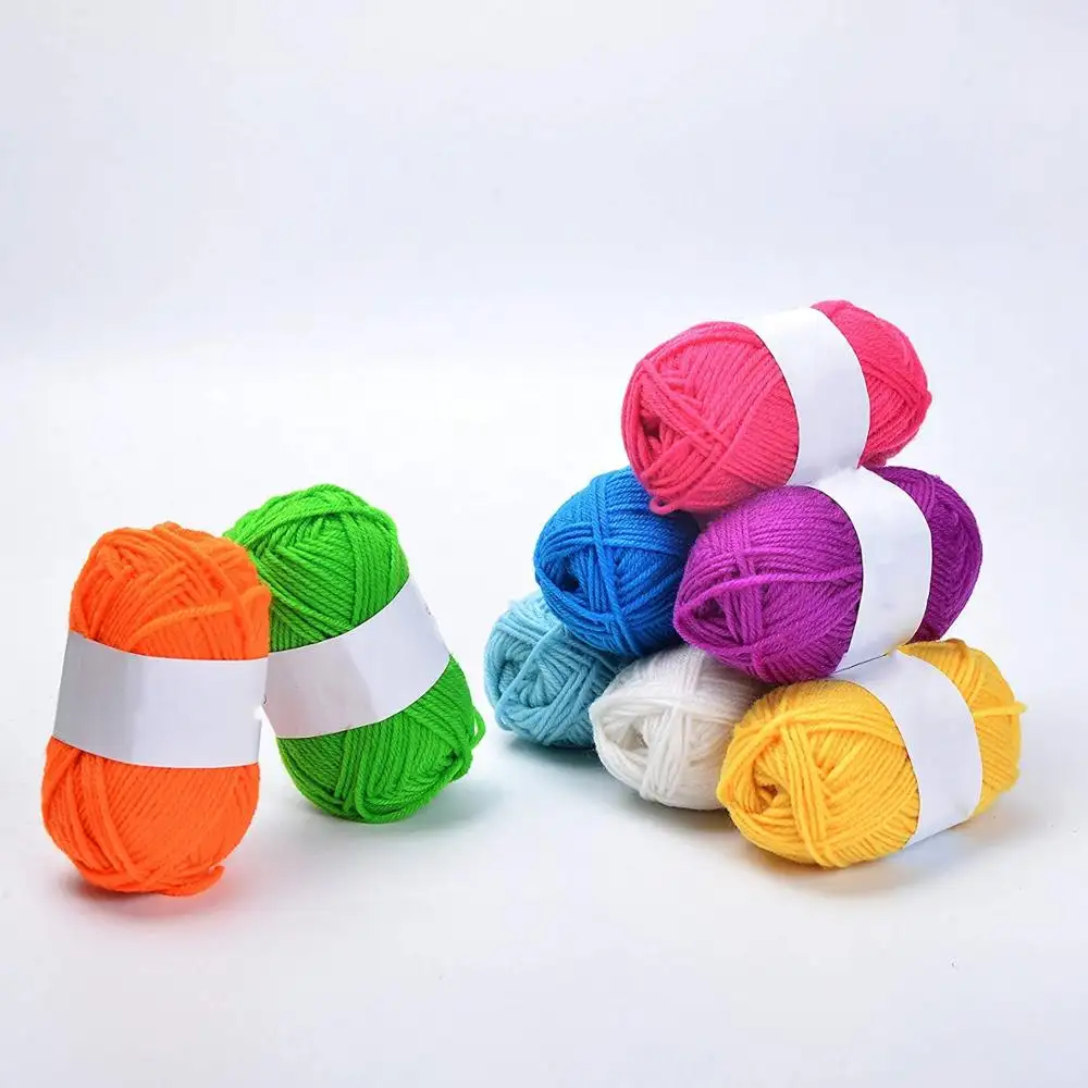 Multi Color Knitting craft 24 colors acrylic yarn