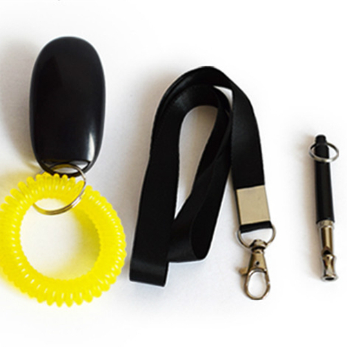 Big Button Dog Training Clicker with Whistle Set