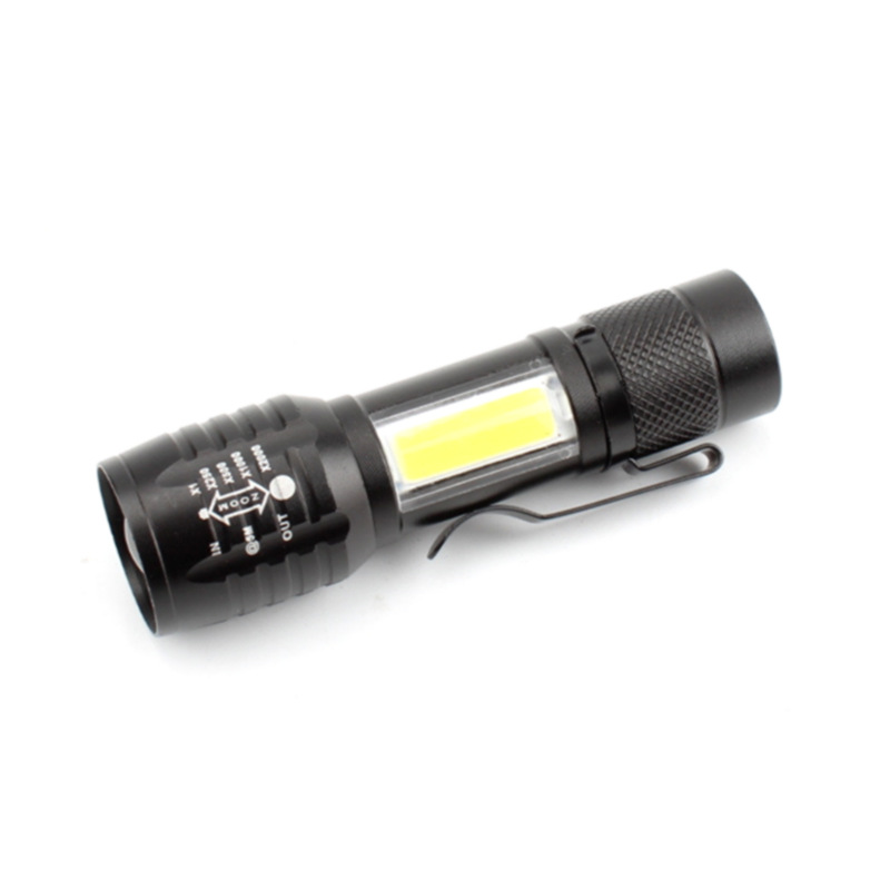 Портативный Usb Перезаряжаемый COB светодиодный фонарик с зумом, карманный мини-фонарик с регулируемым фокусом