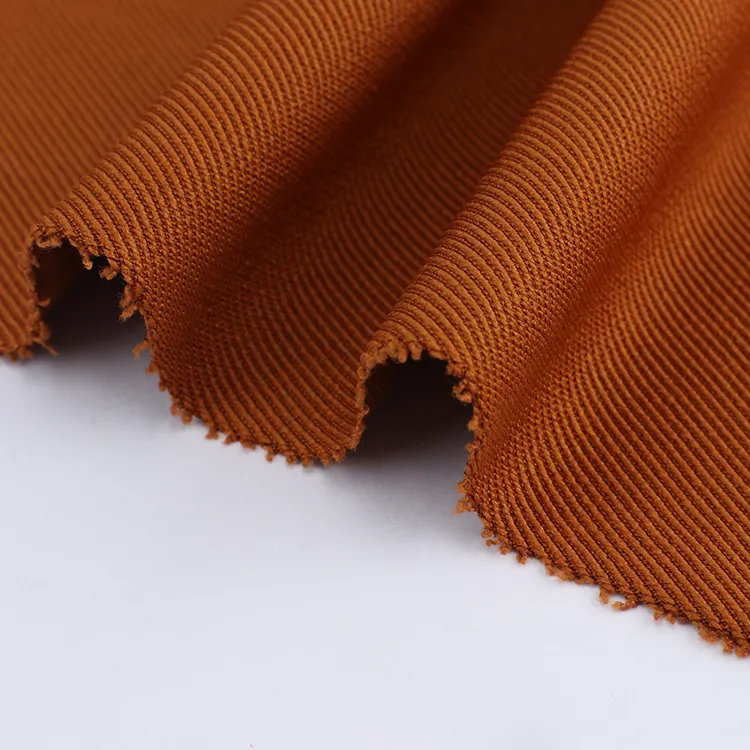 W888-2 Solid color warp knitting stretch terry polyester spandex fabrics twill