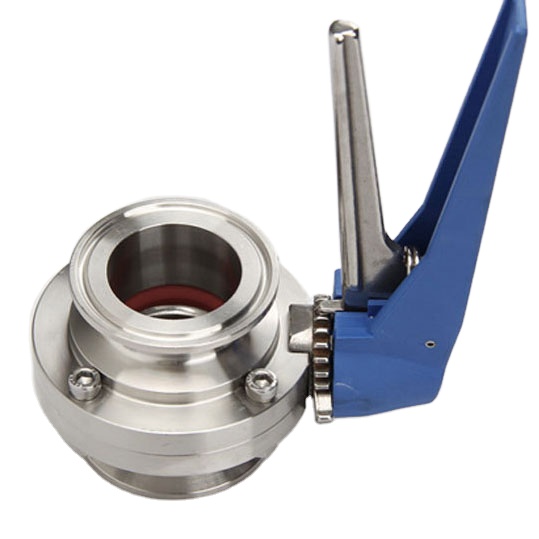 304 and 316L Stainless Steel Sanitary Tri Clamp Ferrule Butterfly Valve