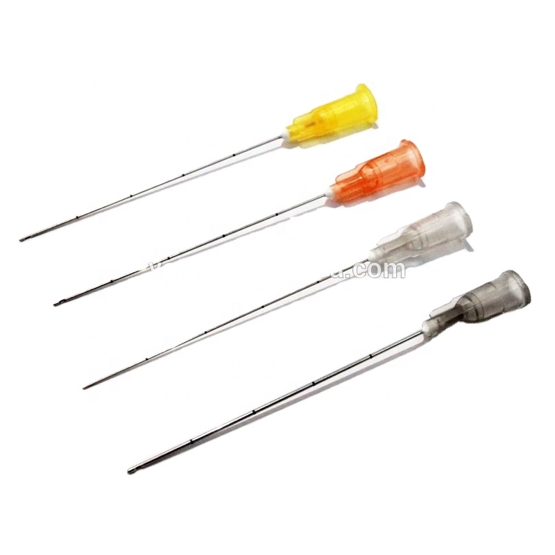 Одноразовые тупые cannula 25 г x 50 мм микро cannula иглы для гиалуроновой кислоты наполнители