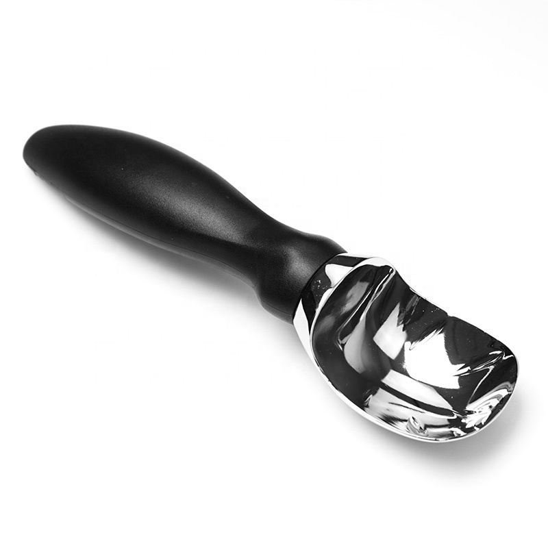 Amazon Hot Sale Smart Kitchen Accessories Zinc Alloy Ice Cream Scoop With Non-slip PP Handle
