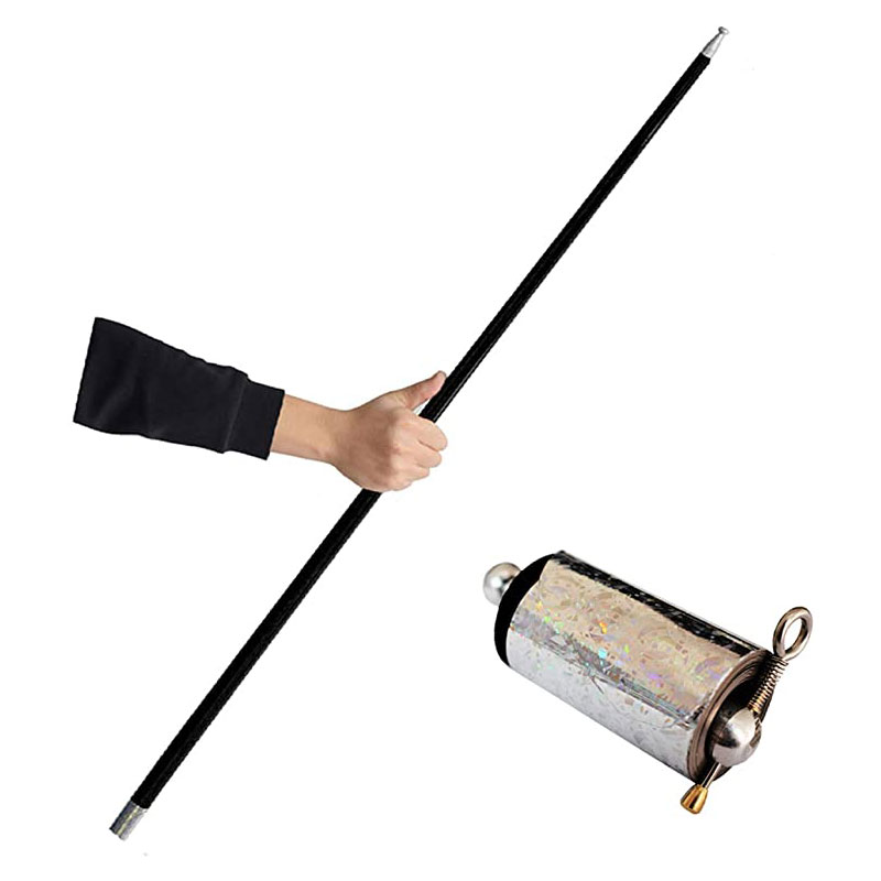 Portable Extendable Pocket Bo Prop Collapsible Bow Cane Metal Magic Staff For Magic Tricks