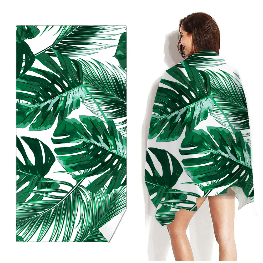 The Hot Selling Premium Manifold Sport Orange Leaves Sun Beach Towel