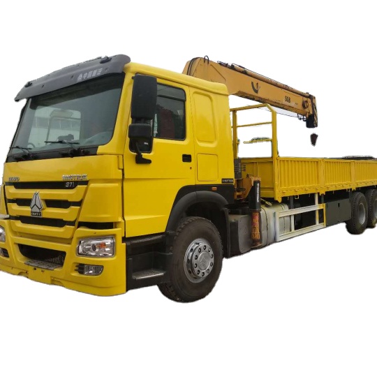 Подержанный автокран Sinotruk Howo 6x4 10 12 тонн автокран для продажи