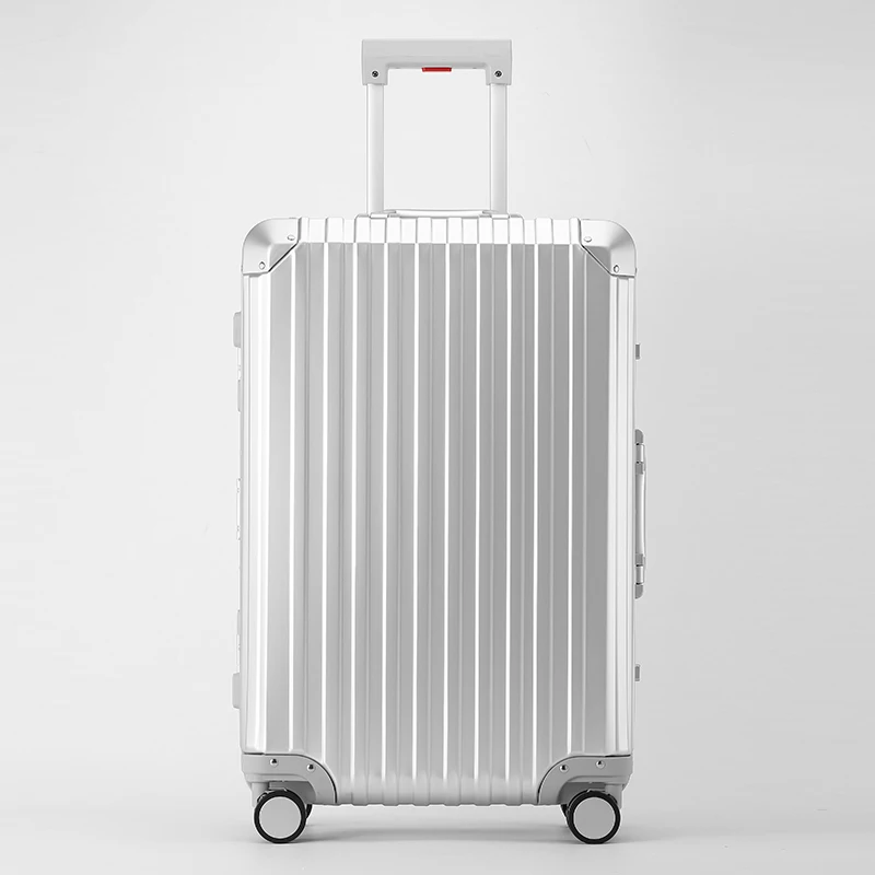 High Quality Designer Carry on Suitcase Full Aluminium Reisekoffer Koper Koffer Checked Trolley Set Luggage
