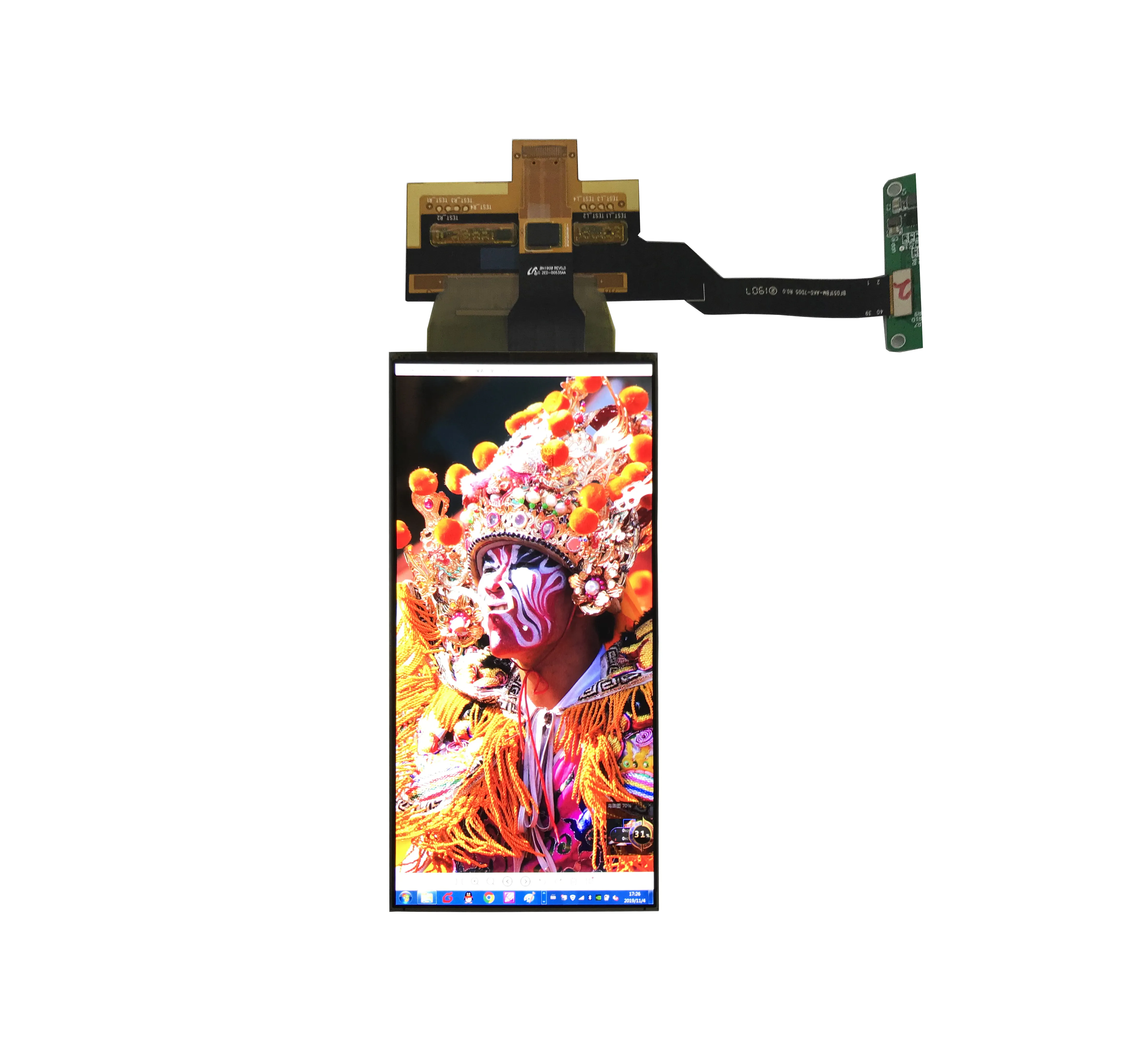 5.1 inch thin flexible oled display screen panel touch screen optional