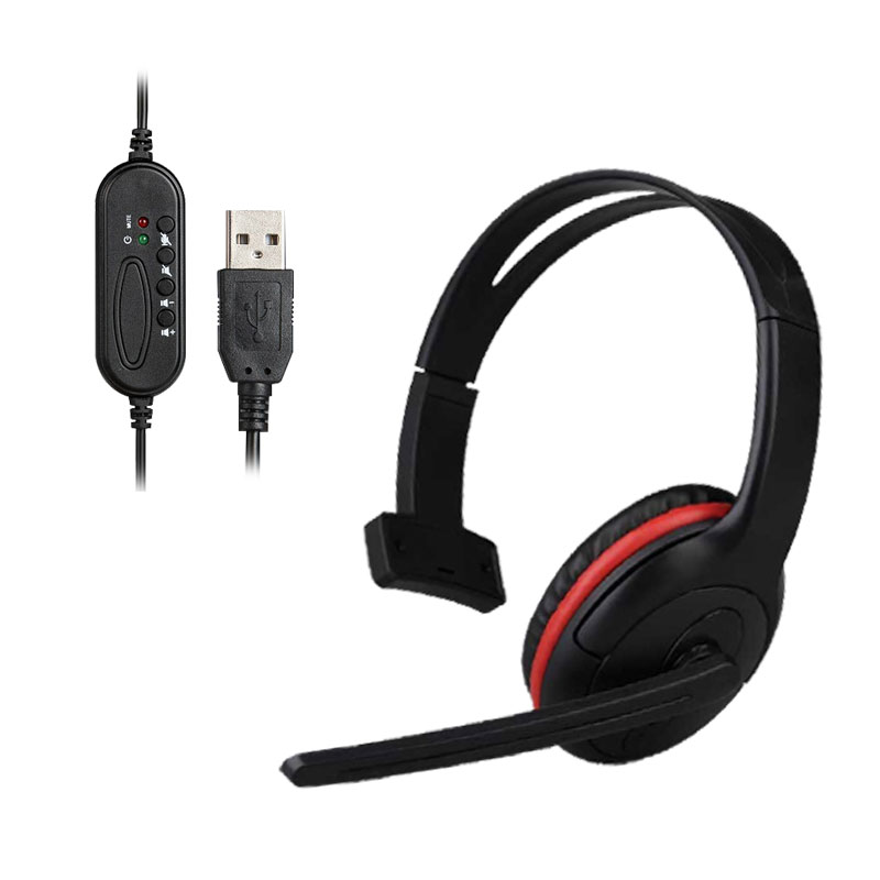 Amazon Top Seller Noise Cancelling Mute Function PC headphone Telephone headset Call Center Mono headphone