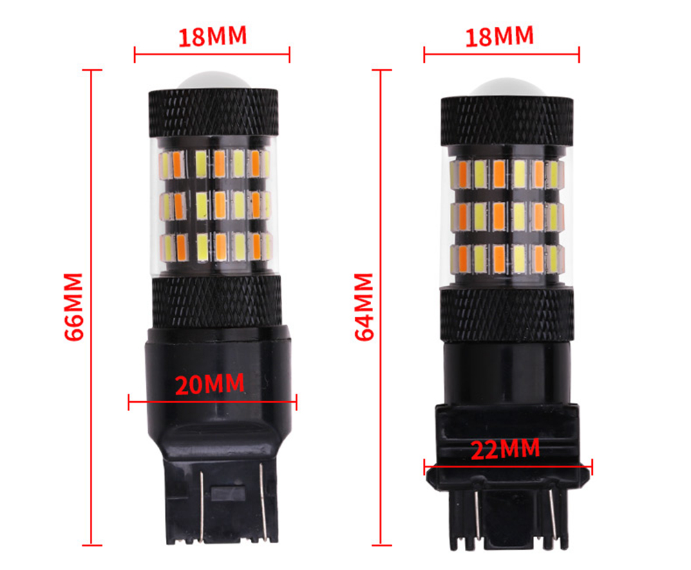 Янтарно-Белый Переключатель 1156 BA15S 3030 LED 60SMD автомобильная лампа поворота