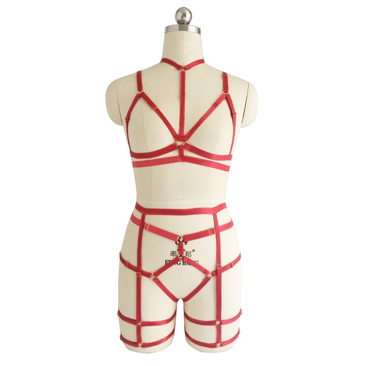 Manufacturer Quality Assurance Straps Gather Net Yarn Harness Halter Cross Elastic Lingerie Sexy Underwear