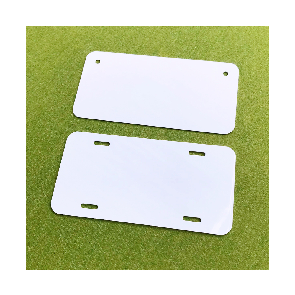 New Arrival 3"X6"x.025" Aluminium Custom Sublimation License Plates Blank Car Decoration