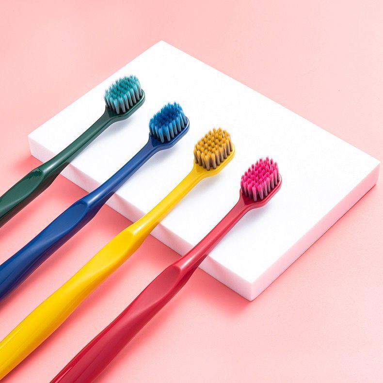 Adult high-end wide-head bamboo charcoal couple toothbrush