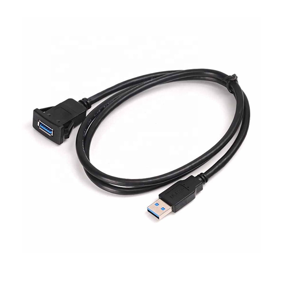 Кабели usb 3,0, квадратный Однопортовый штекер-гнездо, удлинители для монтажа на панели, автомобильные usb-кабели, дешевые