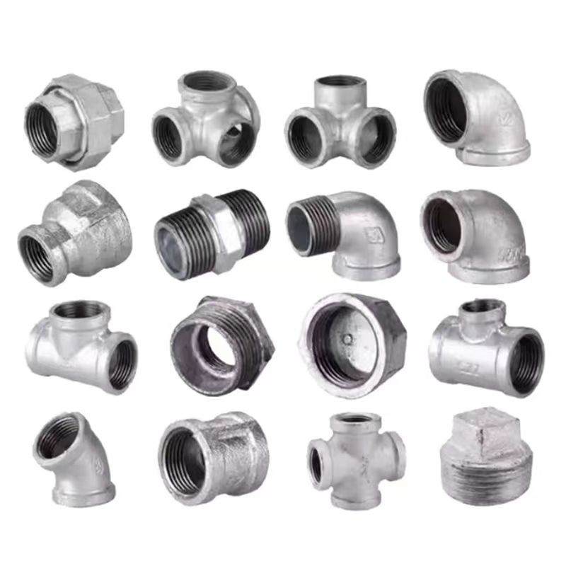 Male Female Black Threaded Malleable Iron Socket Reducing Elbow Plumbing Material Galvanized Tee Pipe Fitting