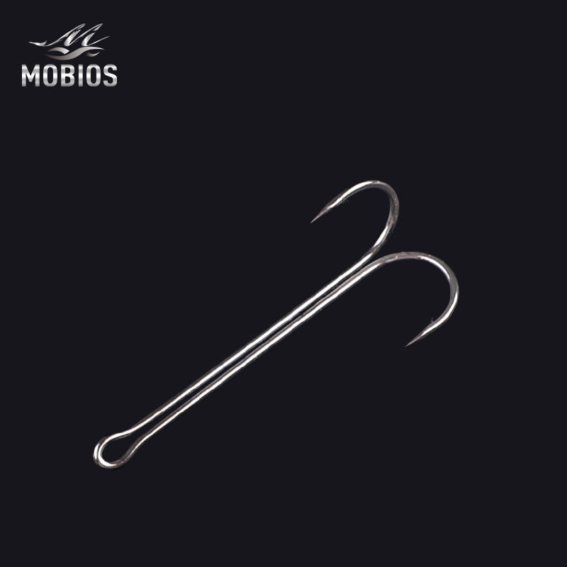 MOBIOS 4# - 4/0# Frog Lure Duple Fishing Hook Extran Long Shank Rustproof Wholesale Double Fishing Hook HW801B