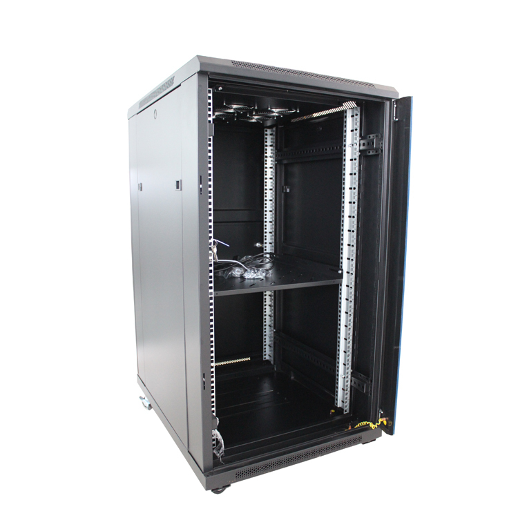 19'' Vertical DDF 800KG Loading Black Grey Open Frame Data Center Cabinet 37U Network Server Rack