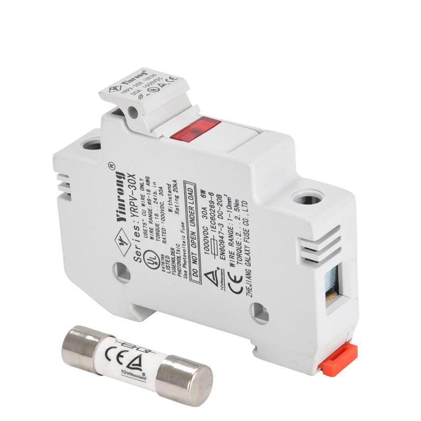  TUV CE UL  10X38 PV System DC1000V Solar Photovoltaic Fuse and Solar Fuse base