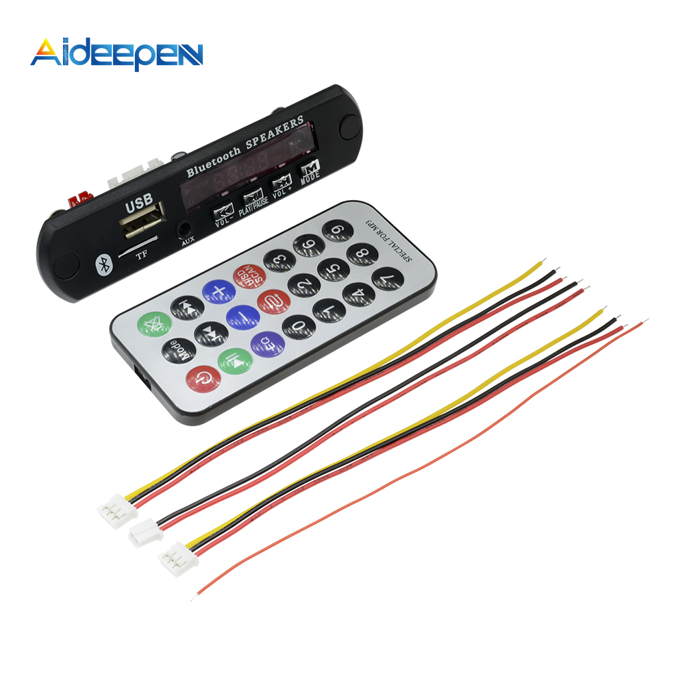 Aideepen 12V 3.5AUX беспроводной 4,1 MP3 Плата декодера стандарта USB TF пульт дистанционного управления, SD карт памяти, fm-радио радио для автомобиля