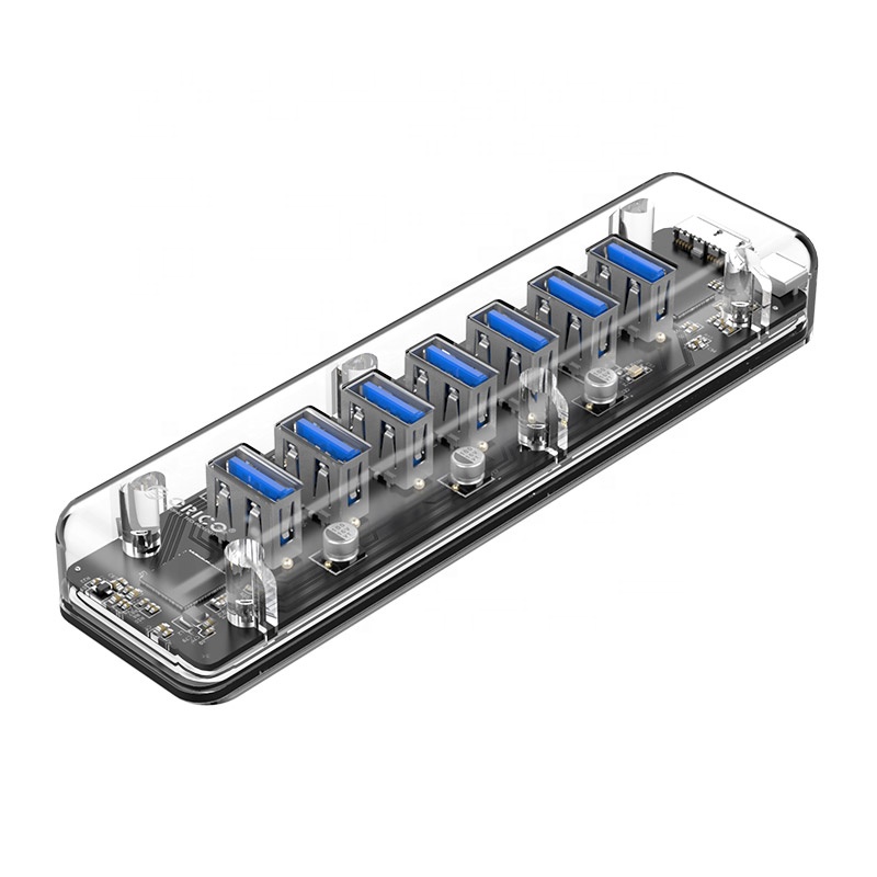 ORICO Micro USB адаптер для передачи данных USB 3,0 ультратонкий многослойный фильтр 7 портов USB HUB F7U-U3-CR